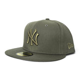 Tonal Olive Green New York Yankees Gray Bottom Color Pack New Era 59Fifty Fitted