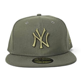 Tonal Olive Green New York Yankees Gray Bottom Color Pack New Era 59Fifty Fitted