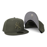Tonal Olive Green New York Yankees Gray Bottom Color Pack New Era 59Fifty Fitted
