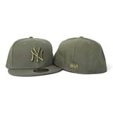 Tonal Olive Green New York Yankees Gray Bottom Color Pack New Era 59Fifty Fitted