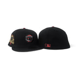 Black Chicago Cubs Gray Bottom Metallic Gold 1990 All Star Game Side Patch New Era 59Fifty Fitted