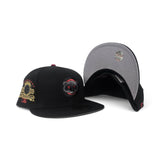Black Chicago Cubs Gray Bottom Metallic Gold 1990 All Star Game Side Patch New Era 59Fifty Fitted