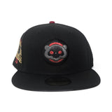 Black Chicago Cubs Gray Bottom Metallic Gold 1990 All Star Game Side Patch New Era 59Fifty Fitted