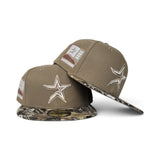 Khaki Houston Astros Real Tree Visor Gray Bottom 2000 Inaugural Season Side Patch New Era 59Fifty Fitted