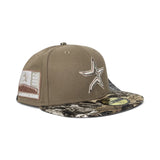 Khaki Houston Astros Real Tree Visor Gray Bottom 2000 Inaugural Season Side Patch New Era 59Fifty Fitted