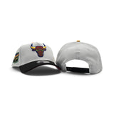Matching White Chicago Bulls Black Visor Red Bottom EST 1996 Side Patch New Era 9Forty A-Frame Snapback For Miro 7