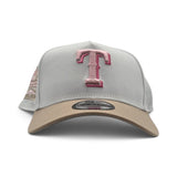 White Texas Rangers Khaki Curved Brim Gray Bottom 2020 Inaugural Season Side Patch New Era 9Forty A-Frame Snapback