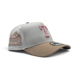 White Texas Rangers Khaki Curved Brim Gray Bottom 2020 Inaugural Season Side Patch New Era 9Forty A-Frame Snapback
