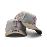 White Texas Rangers Khaki Curved Brim Gray Bottom 2020 Inaugural Season Side Patch New Era 9Forty A-Frame Snapback