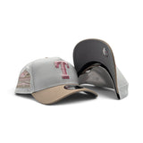 White Texas Rangers Khaki Curved Brim Gray Bottom 2020 Inaugural Season Side Patch New Era 9Forty A-Frame Snapback