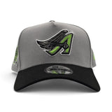 Gray Los Angeles Angels Black Curved Brim Gray Bottom 50th Anniversary New Era 9Fifty A-Frame Snapback