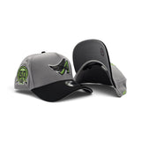 Gray Los Angeles Angels Black Curved Brim Gray Bottom 50th Anniversary New Era 9Fifty A-Frame Snapback