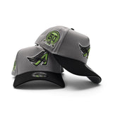 Gray Los Angeles Angels Black Curved Brim Gray Bottom 50th Anniversary New Era 9Fifty A-Frame Snapback