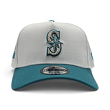 White Seattle Mariners Teal Curved Brim Gray Bottom Kingdome Side Patch New Era 9Forty Snapback