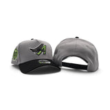 Gray Los Angeles Angels Black Curved Brim Gray Bottom 50th Anniversary New Era 9Fifty A-Frame Snapback
