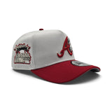 White Atlanta Braves Paint Splash Logo Red Curved Brim Gray Bottom 2000 All Star Game Side Patch New Era 9Fifty A-frame Snapback