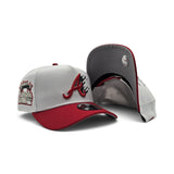 White Atlanta Braves Paint Splash Logo Red Curved Brim Gray Bottom 2000 All Star Game Side Patch New Era 9Fifty A-frame Snapback