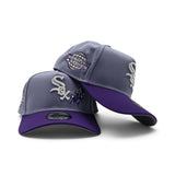 Lavender Chicago White Sox Rose Logo Purple Curved Brim Gray Bottom 2005 World Series Side Patch New Era A-Frame 9Forty Snapback