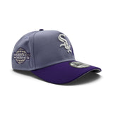 Lavender Chicago White Sox Rose Logo Purple Curved Brim Gray Bottom 2005 World Series Side Patch New Era A-Frame 9Forty Snapback