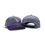 Lavender Chicago White Sox Rose Logo Purple Curved Brim Gray Bottom 2005 World Series Side Patch New Era A-Frame 9Forty Snapback