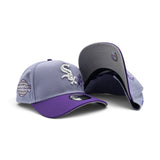 Lavender Chicago White Sox Rose Logo Purple Curved Brim Gray Bottom 2005 World Series Side Patch New Era A-Frame 9Forty Snapback