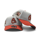 White Baltimore Orioles Orange Curved Brim Gray Bottom 50th Anniversary Side Patch New Era A-Frame 9Forty Snapback