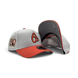 White Baltimore Orioles Orange Curved Brim Gray Bottom 50th Anniversary Side Patch New Era A-Frame 9Forty Snapback