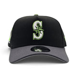 Black Seattle Mariners Dark Gray Curved Brim Gray Bottom Kingdome Side Patch New Era 9Forty Snapback