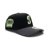 Black Seattle Mariners Dark Gray Curved Brim Gray Bottom Kingdome Side Patch New Era 9Forty Snapback