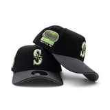 Black Seattle Mariners Dark Gray Curved Brim Gray Bottom Kingdome Side Patch New Era 9Forty Snapback