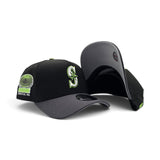 Black Seattle Mariners Dark Gray Curved Brim Gray Bottom Kingdome Side Patch New Era 9Forty Snapback