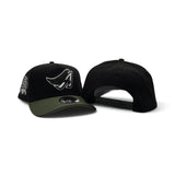 Black Los Angeles Angels Olive Green Curved Brim Gray Bottom 50th Anniversary New Era 9Fifty A-Frame Snapback