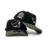 Black Los Angeles Angels Olive Green Curved Brim Gray Bottom 50th Anniversary New Era 9Fifty A-Frame Snapback