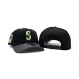 Black Seattle Mariners Dark Gray Curved Brim Gray Bottom Kingdome Side Patch New Era 9Forty Snapback