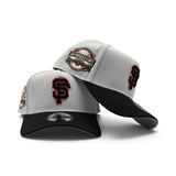 White San Francisco Giants Black Curved Brim Gray Bottom 2000 Inaugural Year Side Patch New Era 9Forty Snapback