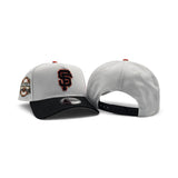White San Francisco Giants Black Curved Brim Gray Bottom 2000 Inaugural Year Side Patch New Era 9Forty Snapback