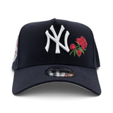 Navy Blue New York Yankees Rose Logo Curved Brim Gray Bottom 1949 World Series Side Patch New Era 9Forty Snapback