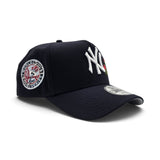 Navy Blue New York Yankees Rose Logo Curved Brim Gray Bottom 1949 World Series Side Patch New Era 9Forty Snapback