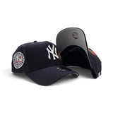 Navy Blue New York Yankees Rose Logo Curved Brim Gray Bottom 1949 World Series Side Patch New Era 9Forty Snapback