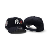Navy Blue New York Yankees Rose Logo Curved Brim Gray Bottom 1949 World Series Side Patch New Era 9Forty Snapback