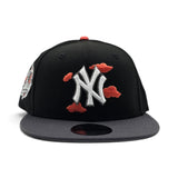 Black New York Yankees Cloud Logo Dark Gray Visor Gray Bottom 1999 World Series Side Patch New Era 9Fifty Snapback