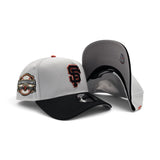 White San Francisco Giants Black Curved Brim Gray Bottom 2000 Inaugural Year Side Patch New Era 9Forty Snapback