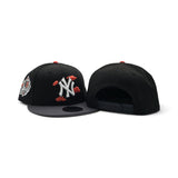 Black New York Yankees Cloud Logo Dark Gray Visor Gray Bottom 1999 World Series Side Patch New Era 9Fifty Snapback