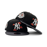 Black New York Yankees Cloud Logo Dark Gray Visor Gray Bottom 1999 World Series Side Patch New Era 9Fifty Snapback