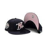 Navy Blue New York Yankees Cloud Logo Pink Bottom 1999 World Series Side Patch New Era 9Fifty Snapback