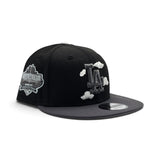 Black Los Angeles Dodgers Cloud Logo Dark Gray Visor Gray Bottom 40th Anniversary Side Patch New Era 9Fifty Snapback