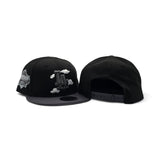 Black Los Angeles Dodgers Cloud Logo Dark Gray Visor Gray Bottom 40th Anniversary Side Patch New Era 9Fifty Snapback