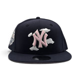 Navy Blue New York Yankees Cloud Logo Pink Bottom 1999 World Series Side Patch New Era 9Fifty Snapback