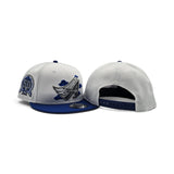 White Los Angeles Angels Cloud Logo Royal Blue Visor Gray Bottom 50th Anniversary Red Bottom 9Fifty New Era Snapback