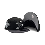 Black Los Angeles Dodgers Cloud Logo Dark Gray Visor Gray Bottom 40th Anniversary Side Patch New Era 9Fifty Snapback